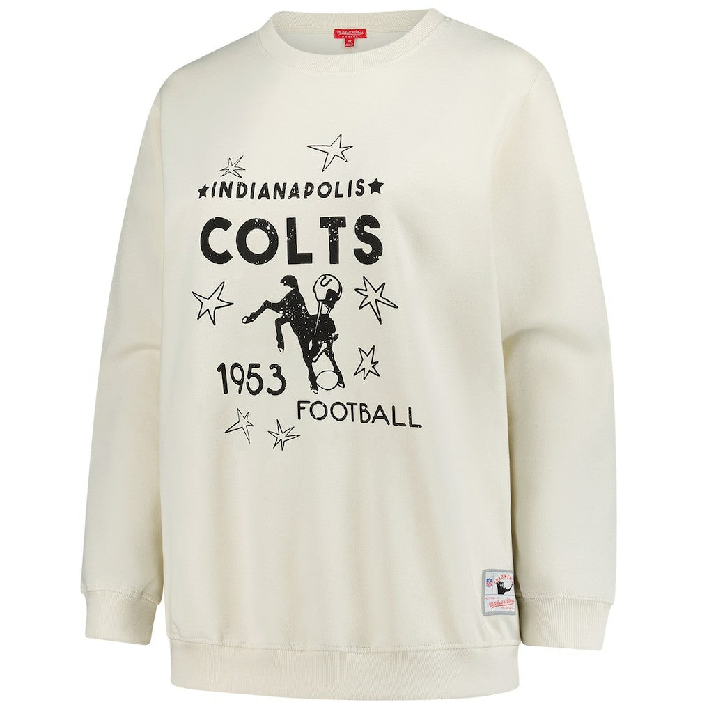 Indianapolis Colts Women's Plus Size Shooting Star Sweatshirt - Cream for sale