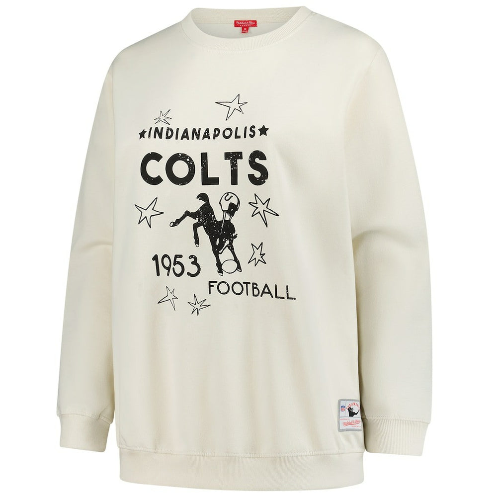 Indianapolis Colts Women's Plus Size Shooting Star Sweatshirt - Cream for sale