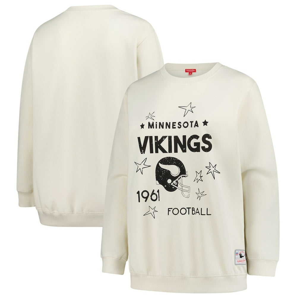 Minnesota Vikings Women's Plus Size Shooting Star Sweatshirt - Cream for sale