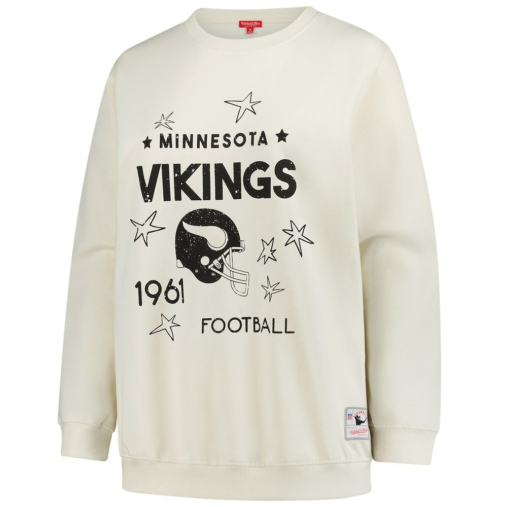 Minnesota Vikings Women's Plus Size Shooting Star Sweatshirt - Cream for sale