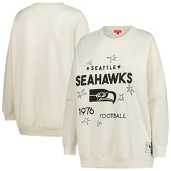 Seattle Seahawks Women's Plus Size Shooting Star Sweatshirt - Cream for sale