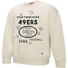 San Francisco 49ers Women's Plus Size Shooting Star Sweatshirt - Cream sale