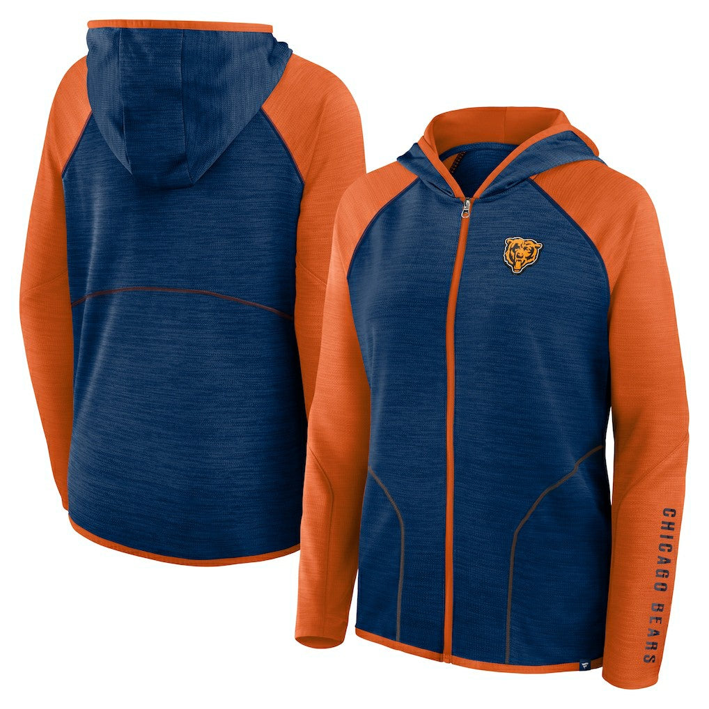 Chicago Bears Women's Plus Size End Around Pass Full-Zip Hoodie - Navy outlet