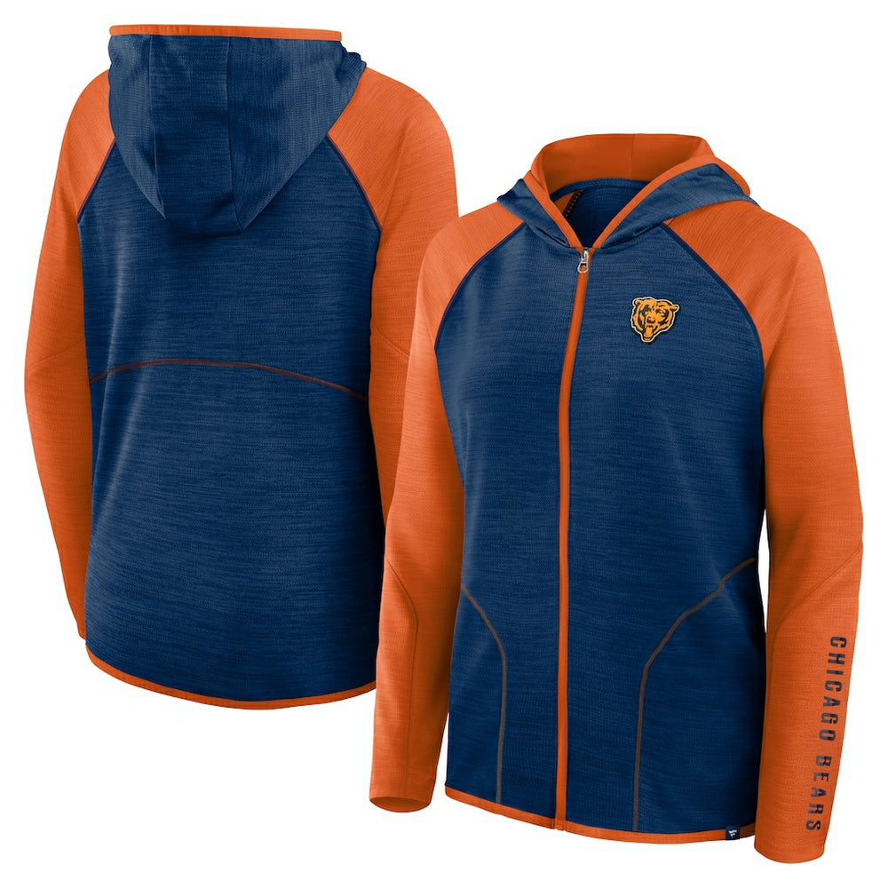 Chicago Bears Women's Plus Size End Around Pass Full-Zip Hoodie - Navy outlet