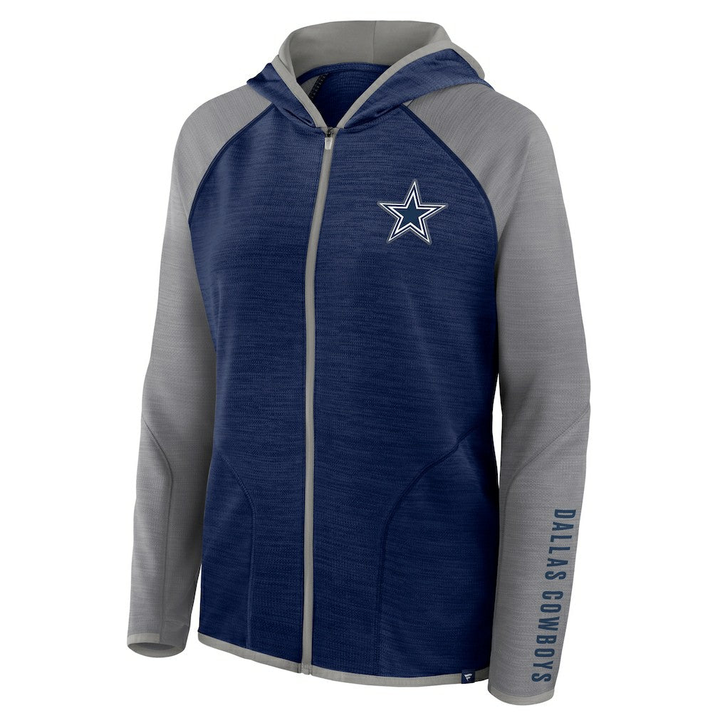 Dallas Cowboys Women's Plus Size End Around Pass Full-Zip Hoodie - Navy for sale