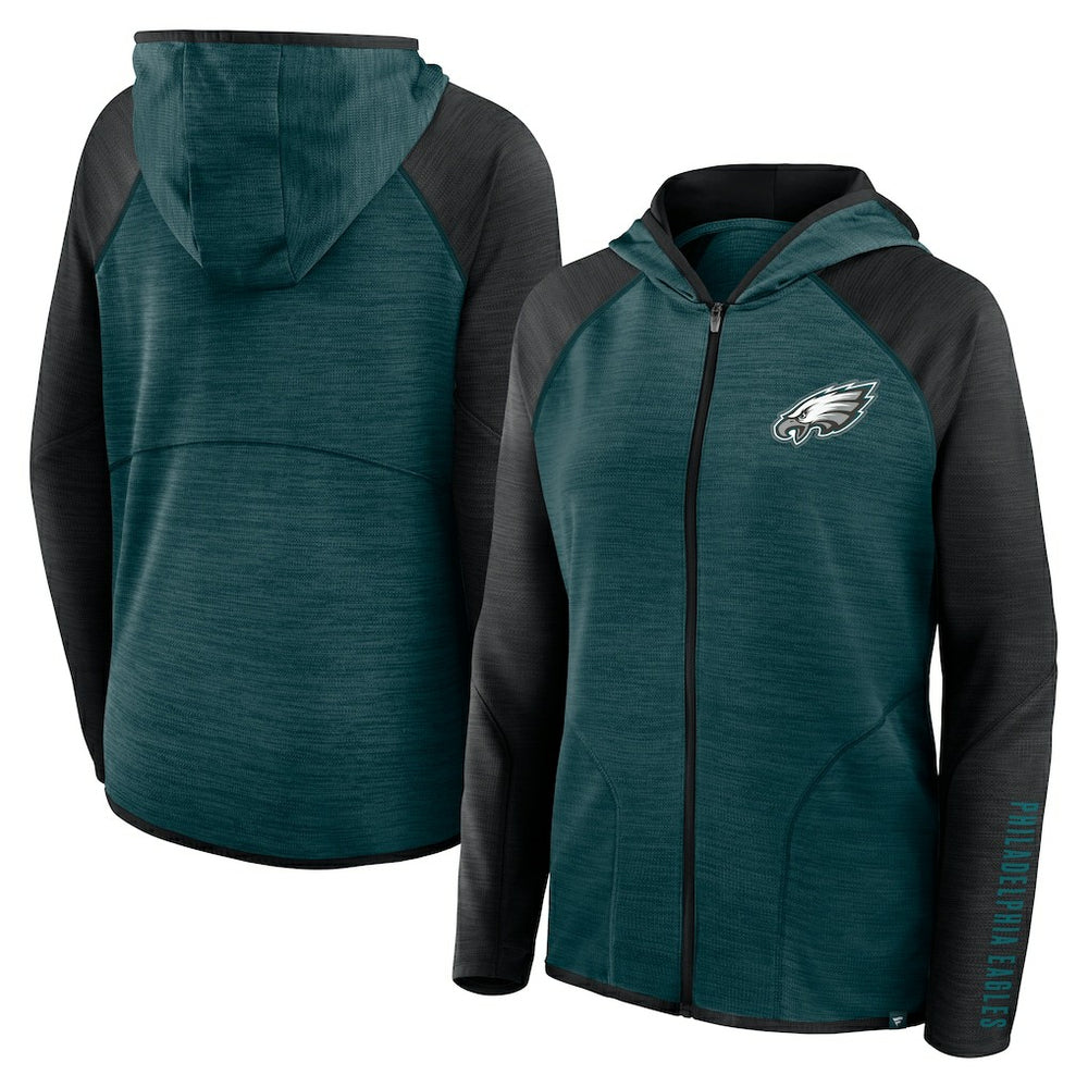 Philadelphia Eagles Women's Plus Size End Around Pass Full-Zip Hoodie - Midnight Green for sale