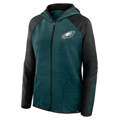 Philadelphia Eagles Women's Plus Size End Around Pass Full-Zip Hoodie - Midnight Green for sale