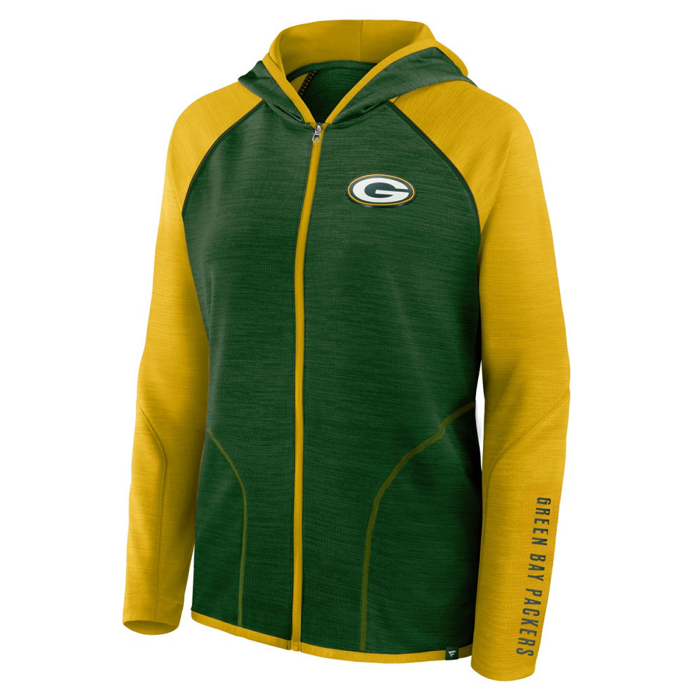 Green Bay Packers Women's Plus Size End Around Pass Full-Zip Hoodie - Green on sale