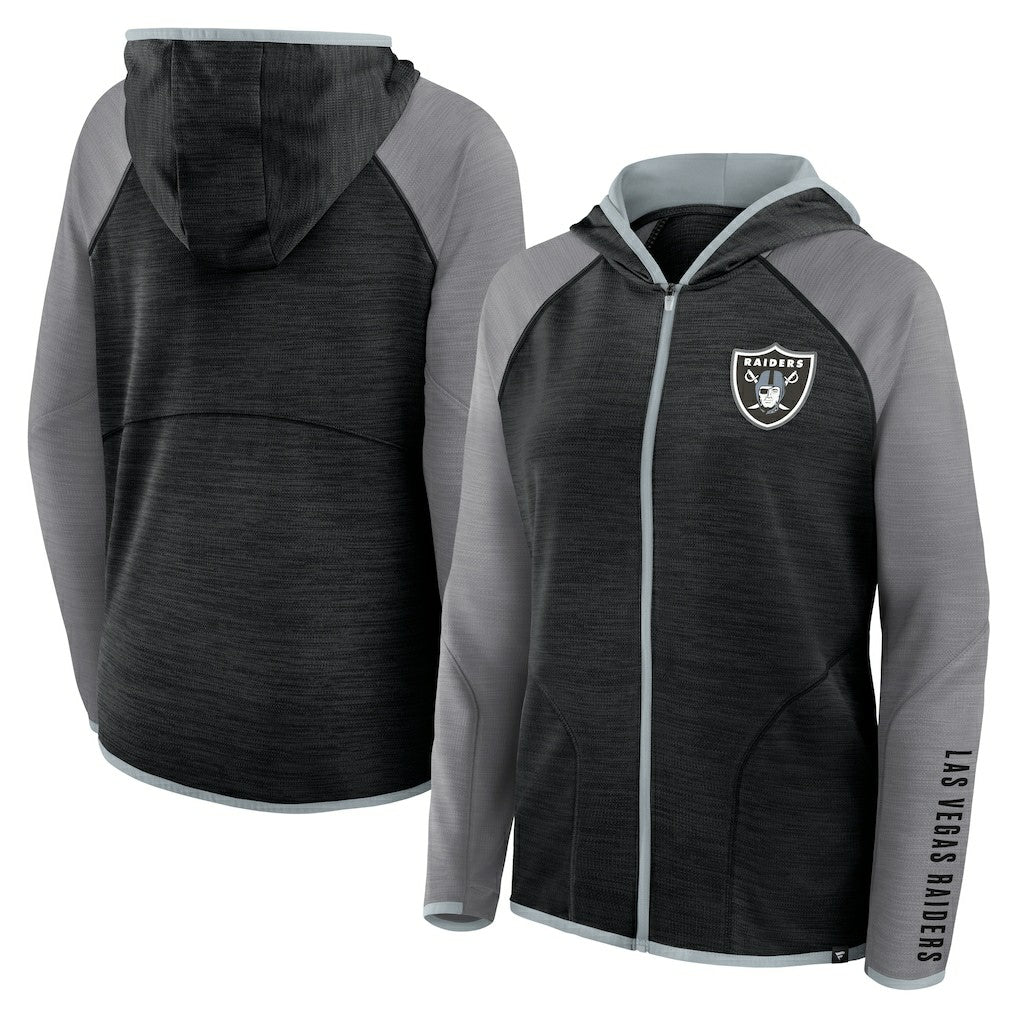 Las Vegas Raiders Women's Plus Size End Around Pass Full-Zip Hoodie - Black outlet