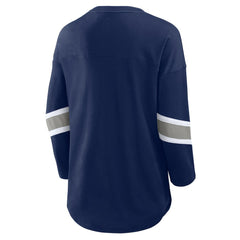 Dallas Cowboys Women's Plus Size Redzone 3/4-Sleeve Scoop Neck T-Shirt - Navy discount
