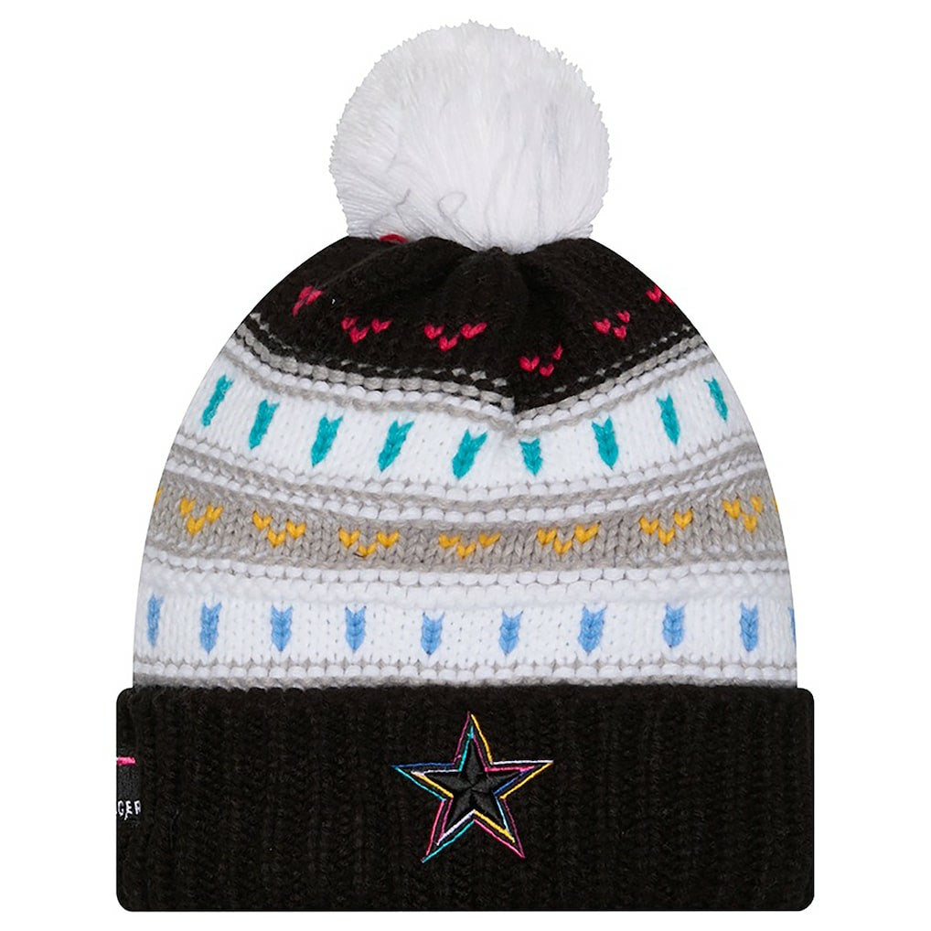 Dallas Cowboys New Era Women's 2025 NFL Crucial Catch Cuffed Knit Hat with Pom - Black outlet