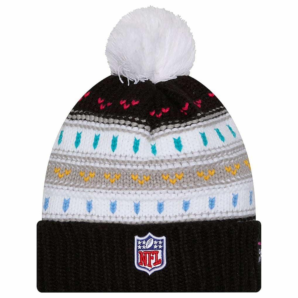 Dallas Cowboys New Era Women's 2025 NFL Crucial Catch Cuffed Knit Hat with Pom - Black outlet