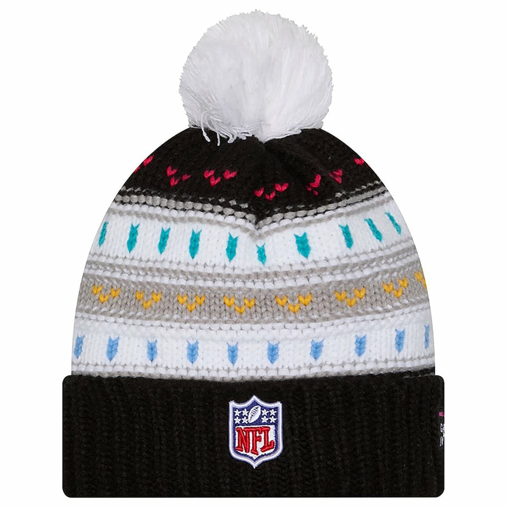 Dallas Cowboys New Era Women's 2025 NFL Crucial Catch Cuffed Knit Hat with Pom - Black outlet
