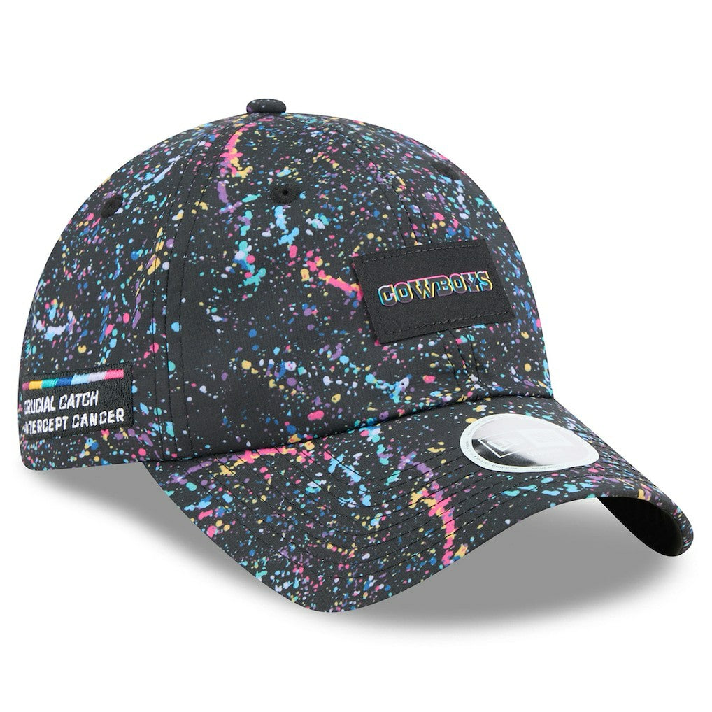 Dallas Cowboys New Era Women's 2025 NFL Crucial Catch Pony Tail Adjustable Hat - Black on sale