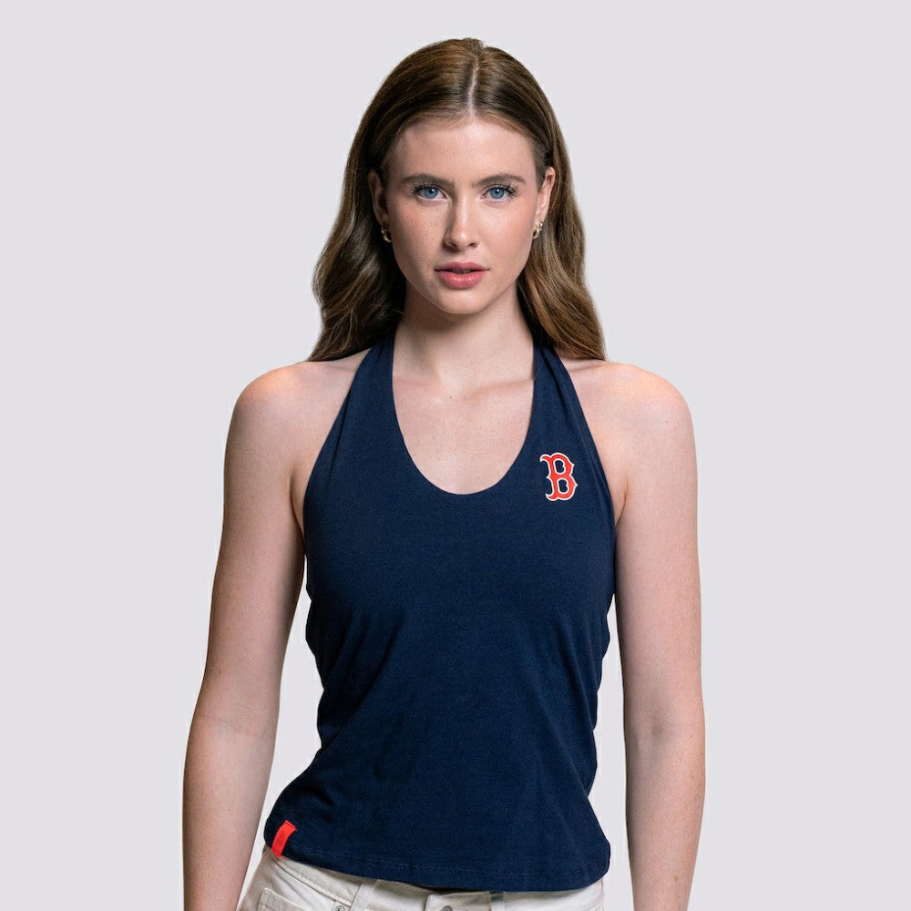 Boston Red Sox Lusso Women's Noelle V-Neck Tank Top Navy