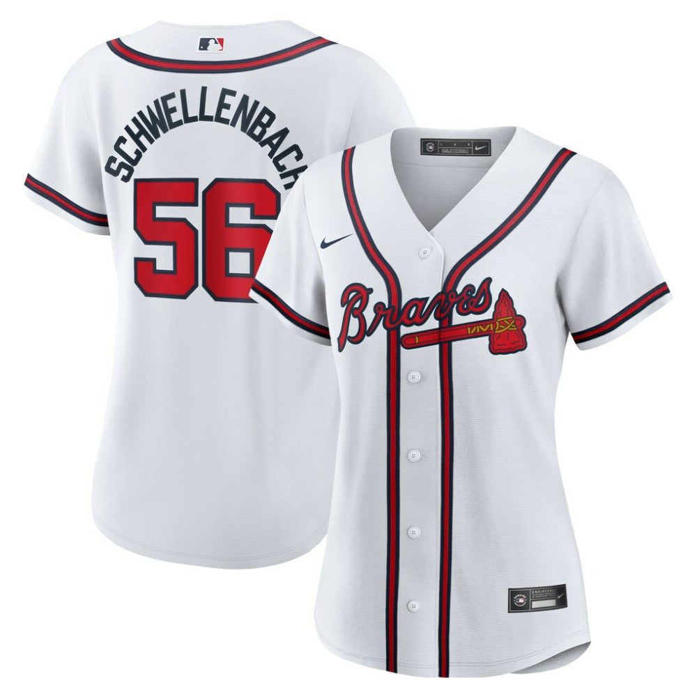 Spencer Schwellenbach Atlanta Braves Women's Home Replica Jersey White