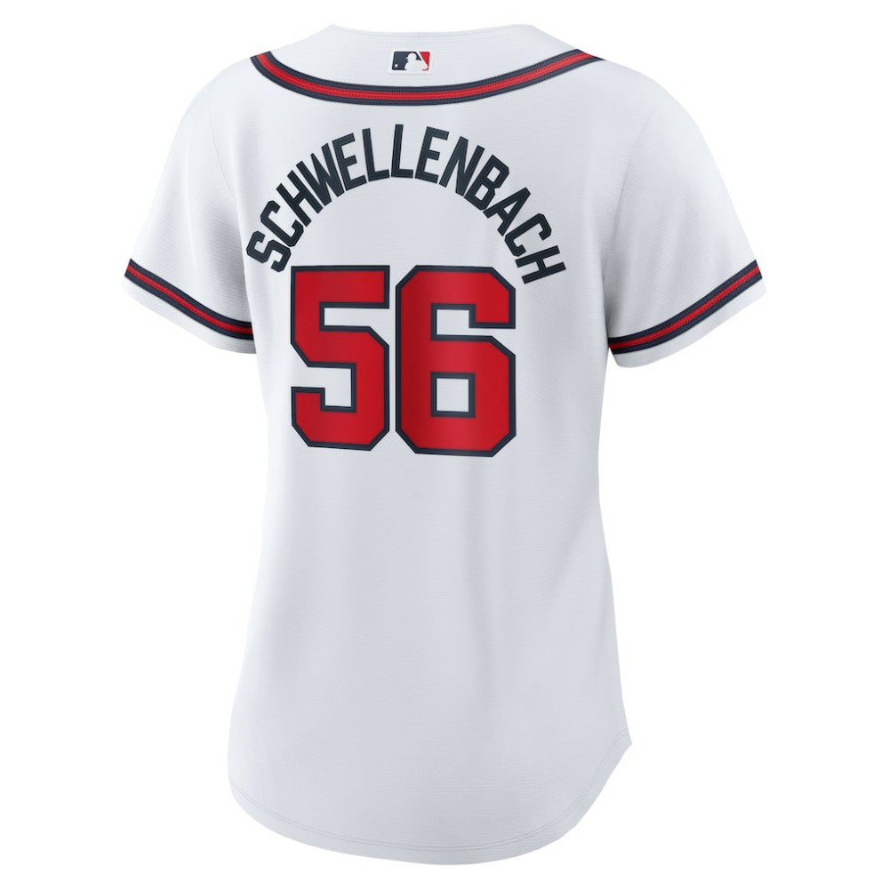 Spencer Schwellenbach Atlanta Braves Women's Home Replica Jersey White