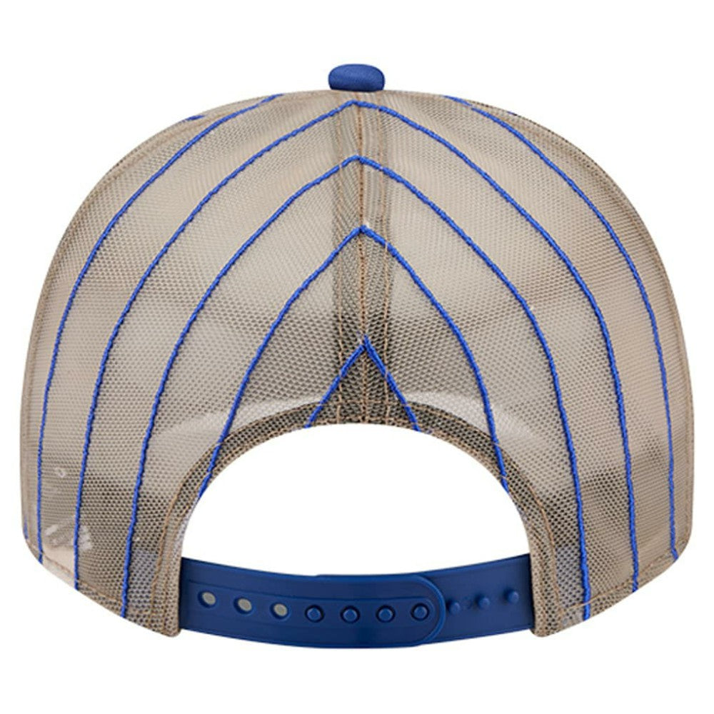 Texas Rangers Vintage Arched Foam Front 9FIFTY A-Frame Adjustable Trucker Hat Royal