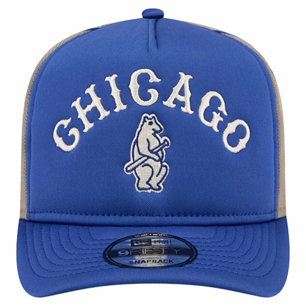 Chicago Cubs Vintage Arched Foam Front 9FIFTY A-Frame Adjustable Trucker Hat Royal