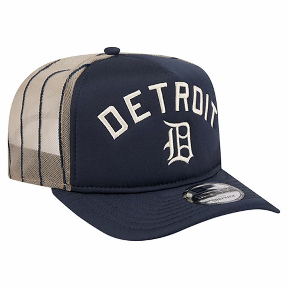 Detroit Tigers Vintage Arched Foam Front 9FIFTY A-Frame Adjustable Trucker Hat Navy