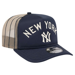 New York Yankees Vintage Arched Foam Front 9FIFTY A-Frame Adjustable Trucker Hat Navy