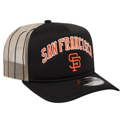 San Francisco Giants Vintage Arched Foam Front 9FIFTY A-Frame Adjustable Trucker Hat Black