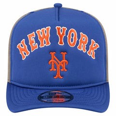 New York Mets Vintage Arched Foam Front 9FIFTY A-Frame Adjustable Trucker Hat Royal