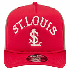 St. Louis Cardinals Vintage Arched Foam Front 9FIFTY A-Frame Adjustable Trucker Hat Red