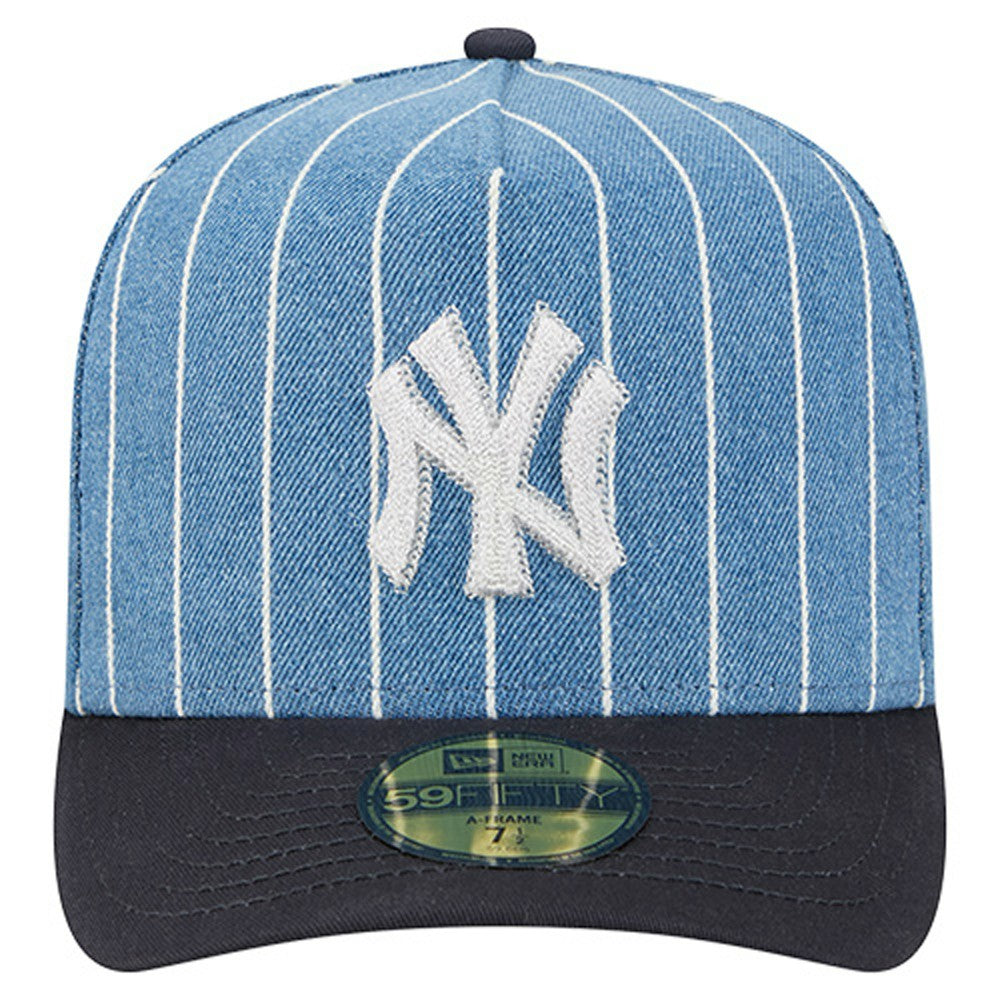 New York Yankees Parallel A-Frame 59FIFTY Fitted Hat Blue/Navy