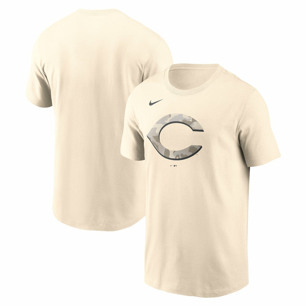 Cincinnati Reds Camo Logo T-Shirt Cream