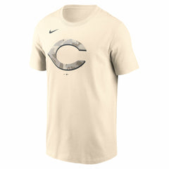 Cincinnati Reds Camo Logo T-Shirt Cream