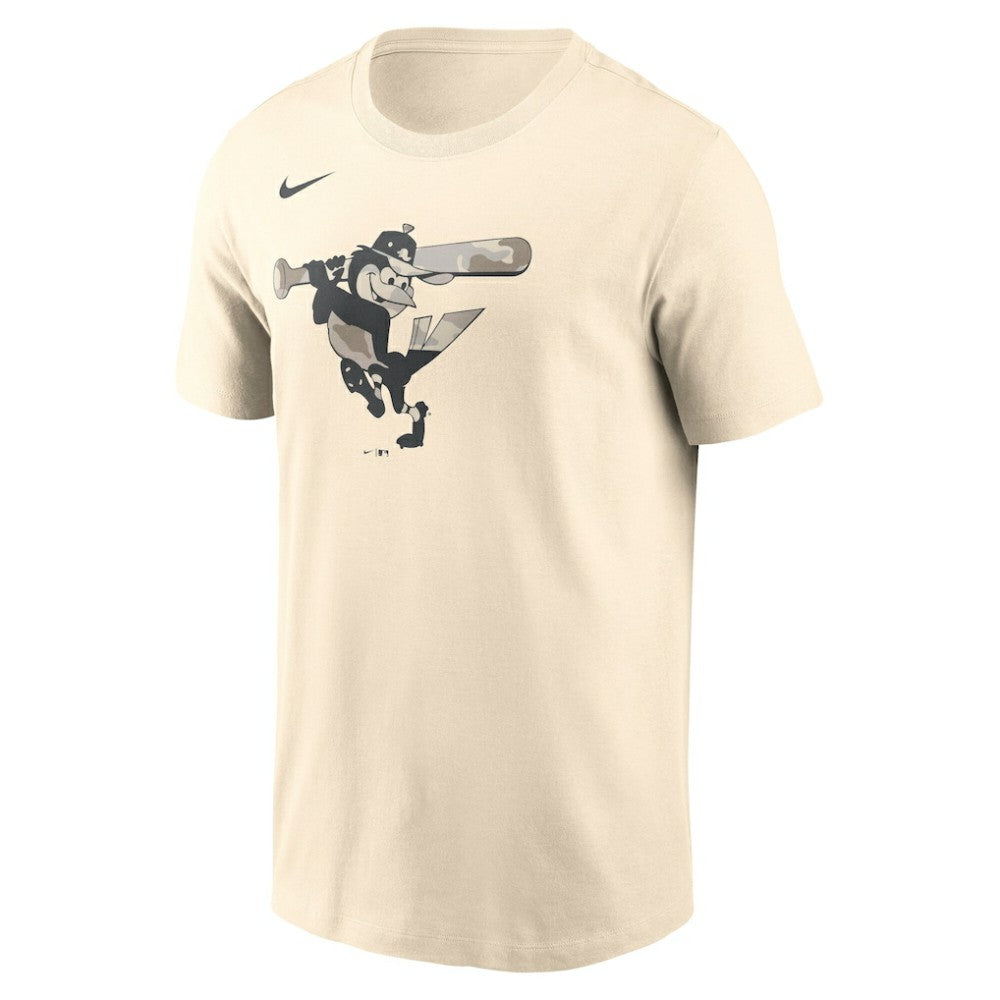 Baltimore Orioles Camo Logo T-Shirt Cream
