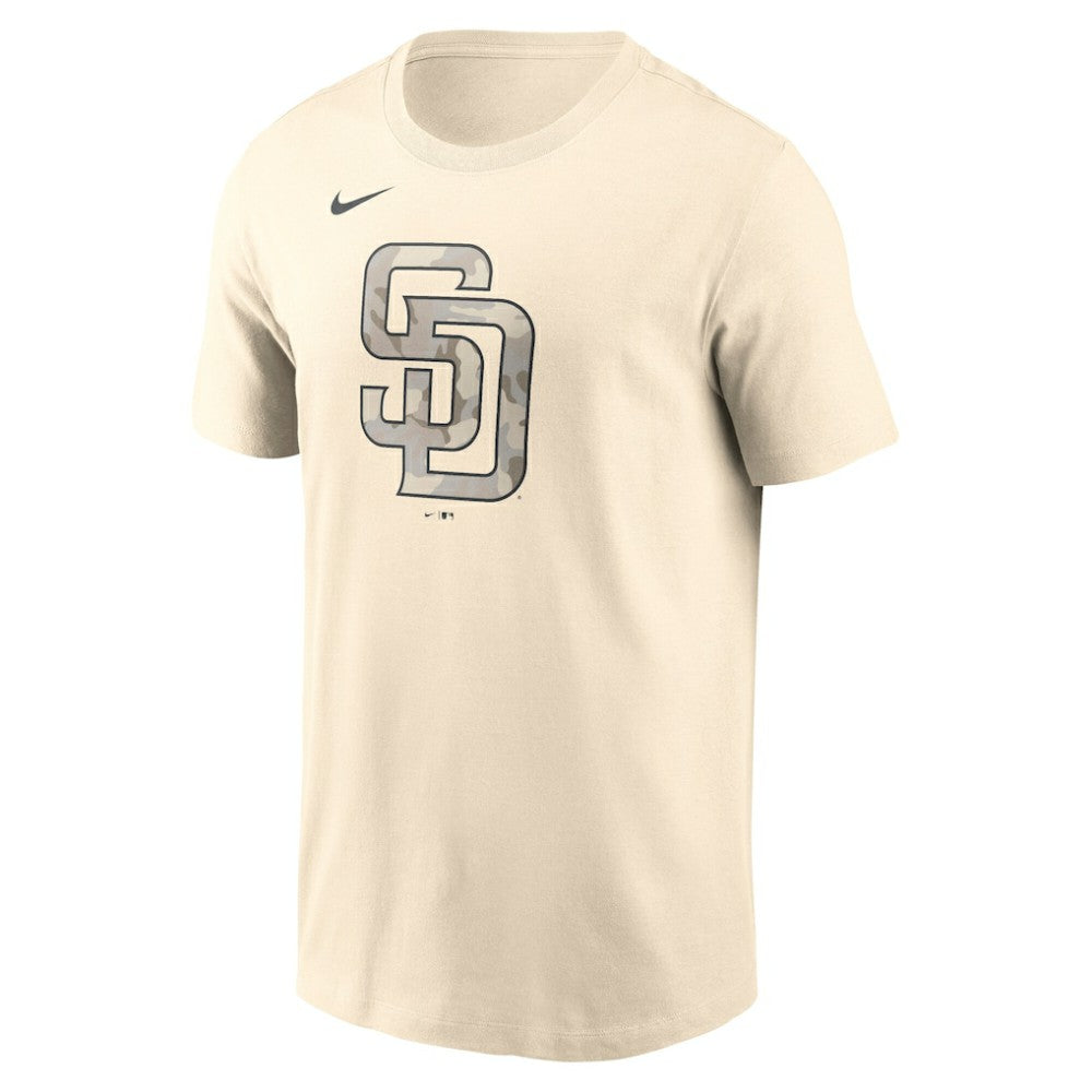 San Diego Padres Camo Logo T-Shirt Cream