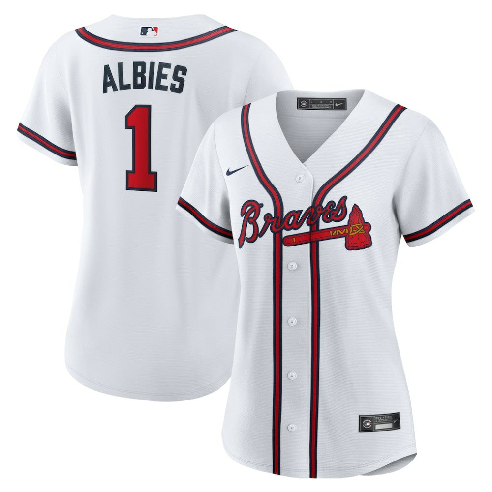 Ozzie Albies Atlanta Braves Women's Home Replica Jersey White