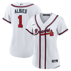 Ozzie Albies Atlanta Braves Women's Home Replica Jersey White