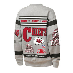Kansas City Chiefs Youth Throwback All-Over Print Fleece Sweatshirt - Gray discount