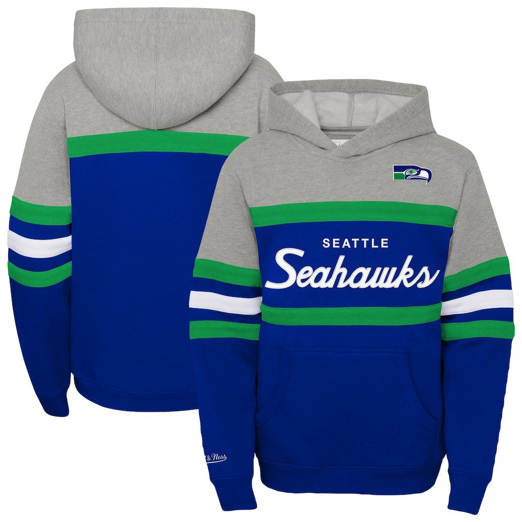 Seattle Seahawks Youth Throwback Head Coach Pullover Hoodie - Royal on sale