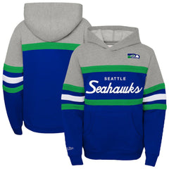 Seattle Seahawks Youth Throwback Head Coach Pullover Hoodie - Royal on sale