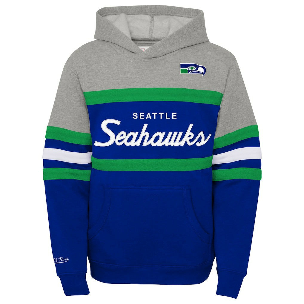 Seattle Seahawks Youth Throwback Head Coach Pullover Hoodie - Royal on sale
