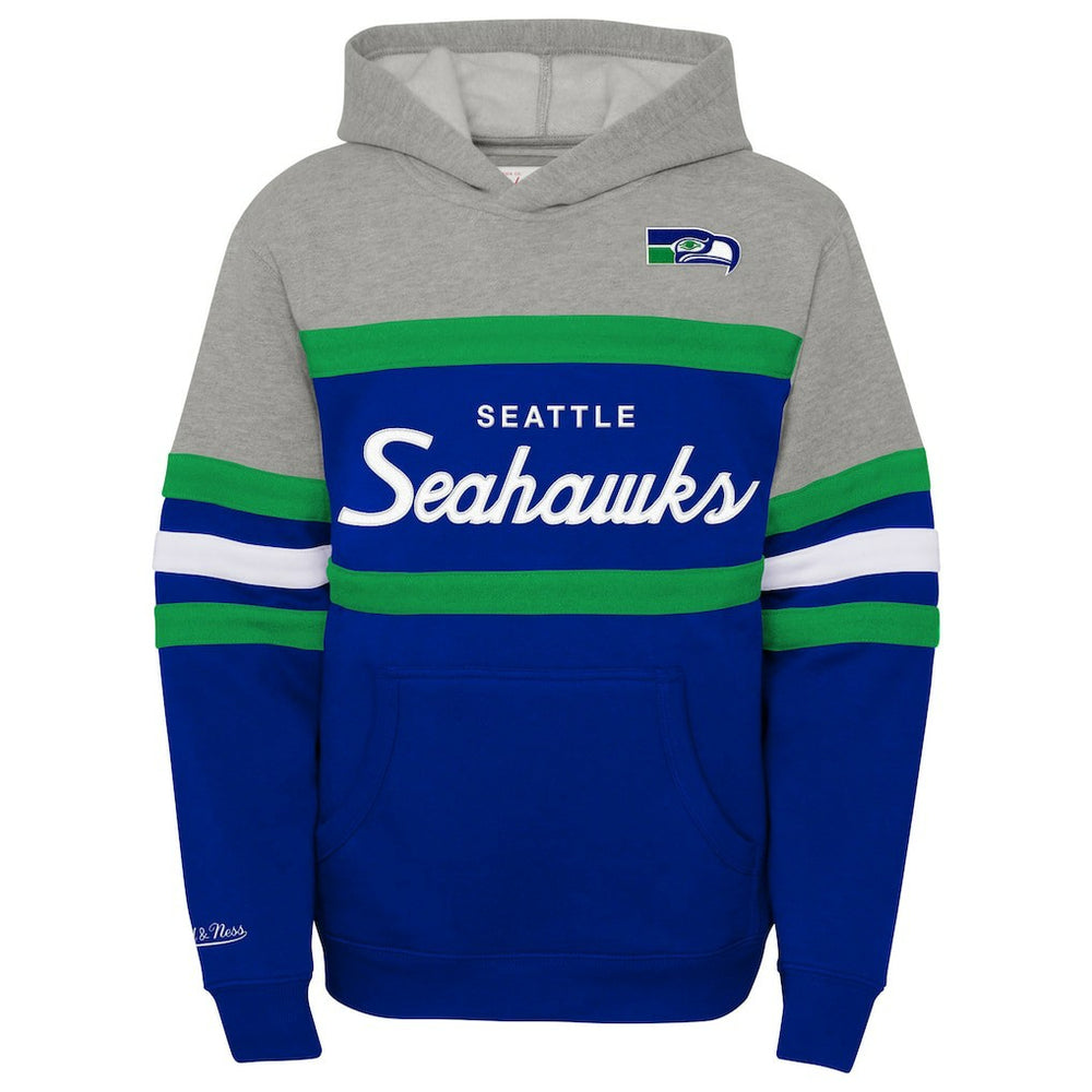 Seattle Seahawks Youth Throwback Head Coach Pullover Hoodie - Royal on sale