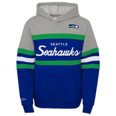 Seattle Seahawks Youth Throwback Head Coach Pullover Hoodie - Royal on sale