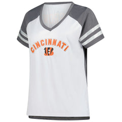 Joe Burrow Cincinnati Bengals Women's Plus Size Bling V-Neck T-Shirt - White on sale