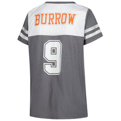 Joe Burrow Cincinnati Bengals Women's Plus Size Bling V-Neck T-Shirt - White on sale