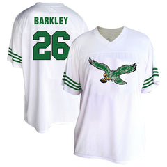 Saquon Barkley Philadelphia Eagles Women's Plus Size Fashion Jersey - White discount