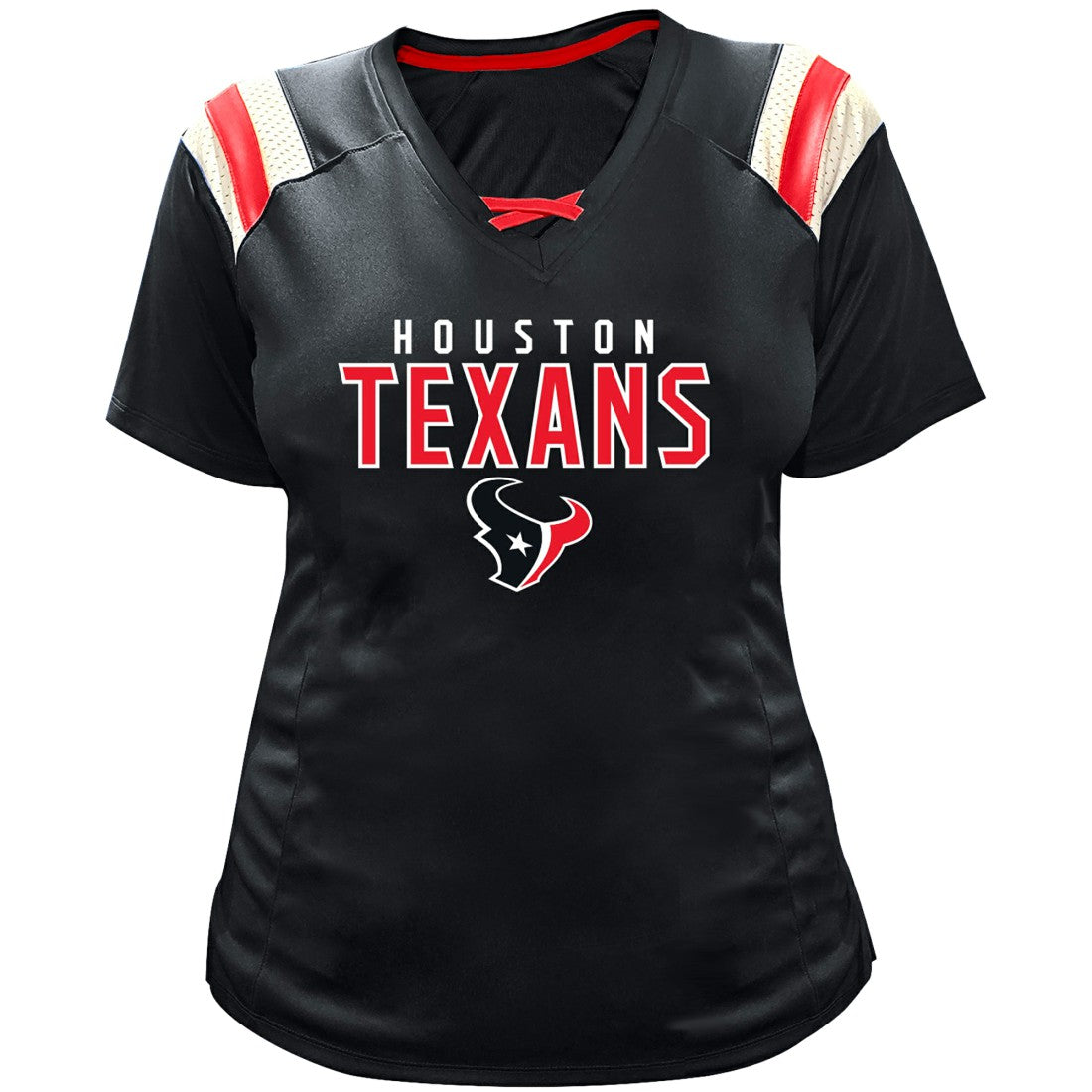 C.J. Stroud Houston Texans Women's Plus Size Name & Number Raglan Lace V-Neck T-Shirt - Navy outlet