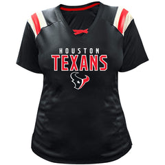 C.J. Stroud Houston Texans Women's Plus Size Name & Number Raglan Lace V-Neck T-Shirt - Navy outlet