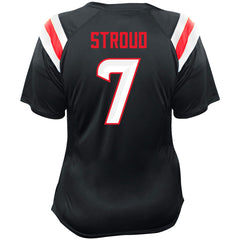C.J. Stroud Houston Texans Women's Plus Size Name & Number Raglan Lace V-Neck T-Shirt - Navy outlet