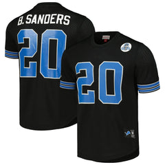 Barry Sanders Detroit Lions Big & Tall Mesh Player Name & Number Shirt - Black for sale