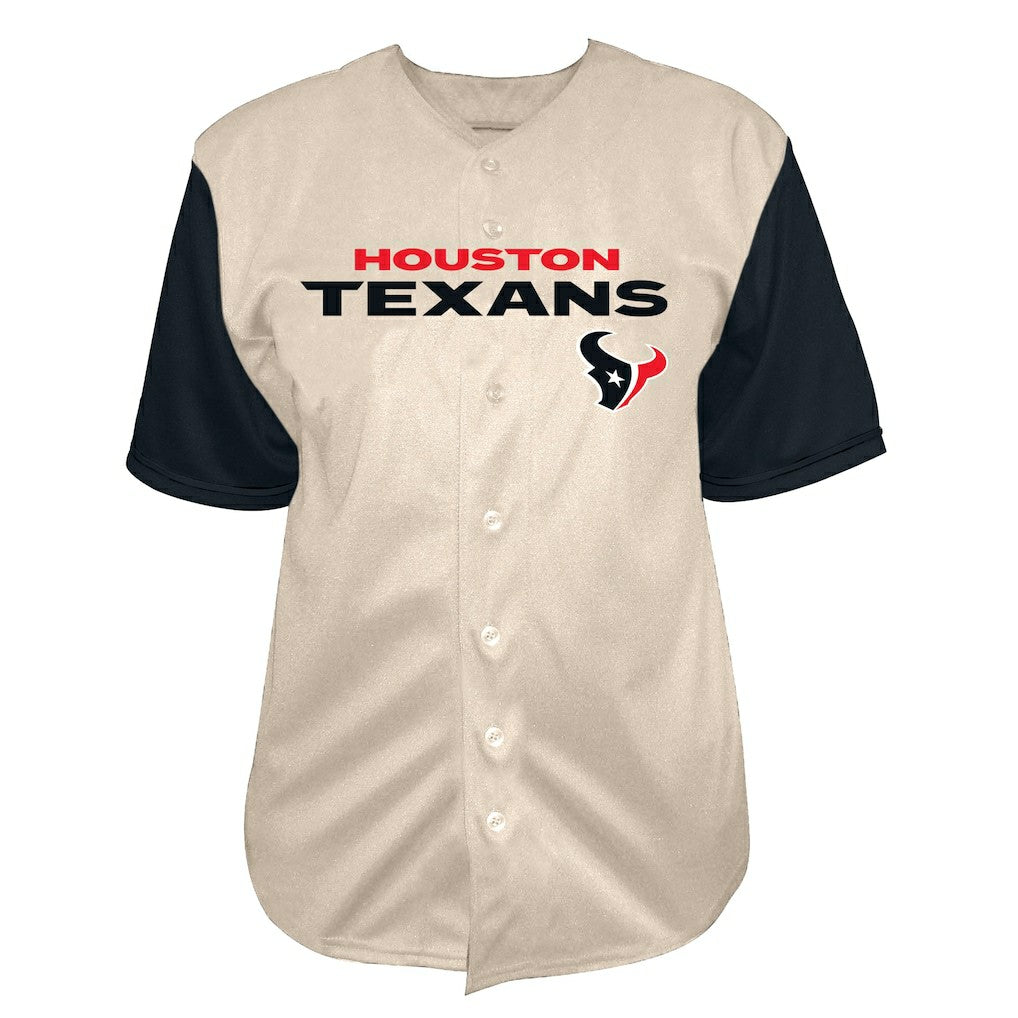 C.J. Stroud Houston Texans Big & Tall Baseball Button-Up Shirt - Cream sale