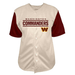 Jayden Daniels Washington Commanders Big & Tall Baseball Button-Up Shirt - Cream online